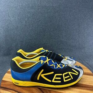 Keen A86 TR Mens 14 Trail Running Shoes Black Yellow Blue Mesh Sneakers 1002230